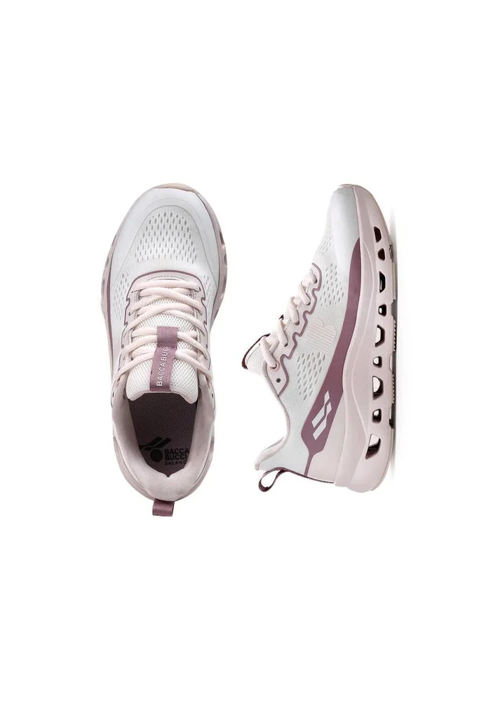 باكا بوتشي أحذية جري نسائية شبكية وردية برباط